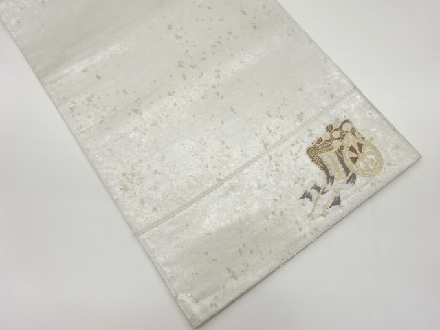 JAPANESE KIMONO / VINTAGE FUKURO OBI / WOVEN CARRIAGE